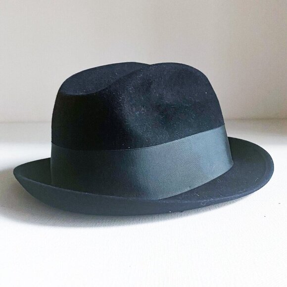 Vintage  Imperial Stetson navy Blue Wool Fedora 7 - Picture 4 of 9